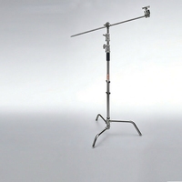 LCS-S50 Magic Leg C-stand Crossbar Photography Top Fill-light Telescoping Boom Stainless Steel 10kg+ Load Capacity