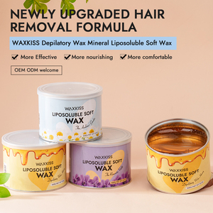 Cire dépilatoire douce au miel 368g, marque privée, en pot, liposoluble, avec huile d'arbre à thé, pour usage domestique et professionnel en salon - Product Image 2