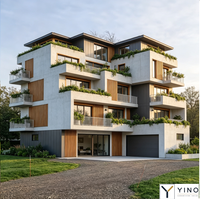 Fenêtre en aluminium à double vitrage à ouverture oscillo-battante haute performance à usage mixte avec revêtement en poudre AkzoNobel