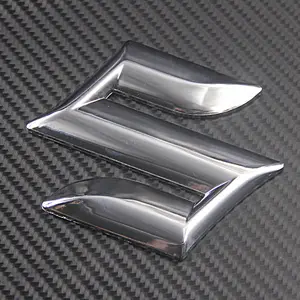 suzuki xe ô tô logo biểu tượng Suppliers-Tùy Chỉnh Lớn S Chrome Nhựa Biểu Tượng Cho Suzuki Xe Máy Bình Xăng Biểu Tượng Huy Hiệu