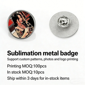 Badge métallique vierge pour sublimation, impression personnalisée de photos et logos, forme ronde, pour cadeaux emblématiques personnalisés - Product Image 2