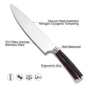 Ensemble de couteaux de cuisine professionnels en acier inoxydable Vg10 du Japon, couteau Yanagiba pour sushi et sashimi - Product Image 4