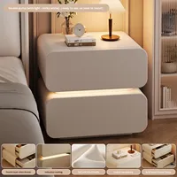 Chevet en bois massif de style vintage, vente chaude 2025, chambre à coucher, luxe léger, haut de gamme, petit meuble de rangement