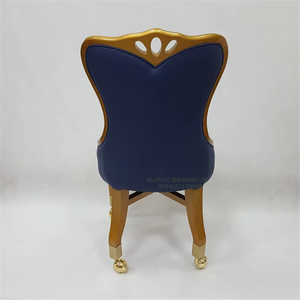 Chaise de jeu VIP pour croupier/joueur, chaise de <span class=keywords><strong>casino</strong></span> de luxe robuste, fauteuil en acier inoxydable avec roulettes, chaise de poker - Product Image 6