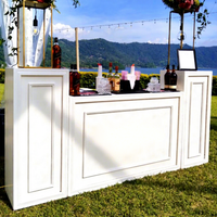 Table de banquet en bois sur mesure, design moderne, table de bar, stand de réception en bois pour mariage