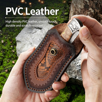 Étui en cuir gaufré de haute qualité Bochen, pochette pour couteau pliant faite à la main avec bouton, sac à outils OEM à ouverture supérieure