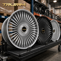 Rines Forjados Trurim Plateados Grises de 2 Piezas con Borde Profundo de 17 18 19 20 21 22 Pulgadas 5x112 5x114.3 5x120 para Audi A4 B9 A5 S4 S5 RS5 Sport
