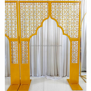 Furun Luxury Wedding Arch Square Soporte de fondo de acero inoxidable para eventos y decoración de escenario de fiesta - Product Image 4