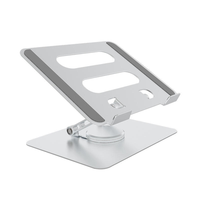 Vente en gros d'usine Alliage d'aluminium 360 °   Support d'ordinateur portable pliable et rotatif, support portable réglable pour tablette et ordinateur portable de 14 à 17,3 pouces