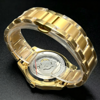 Montre mécanique automatique pour homme avec cristaux arc-en-ciel, Miyota 8215, montre-bracelet de luxe en acier inoxydable étanche