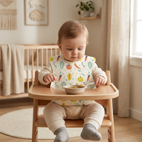 Bavoirs jetables pour bébé, imperméables, design OEM, avec poche, motif animal adorable, prix compétitif
