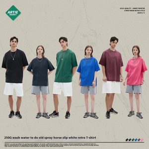 Bộ sưu tập xuân/hè 2025 áo thun thời trang đường phố cổ điển cho nam tay ngắn ngoại cỡ - Product Image 5