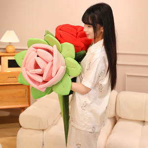 Nuevo Peluche Gigante de Rosa para el Día de San Valentín, Regalo para Niñas, Muñeca Floral de Rosa Roja y Rosa - Product Image 2