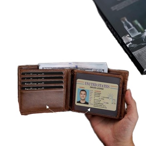 Custom Slim Genuine Leather Bifold <b>Wallet</b> with 14 Card Slots and 2 Cash Pockets <b>RFID</b> Organizer & Card Holder for Credit Cards - Product Image 4