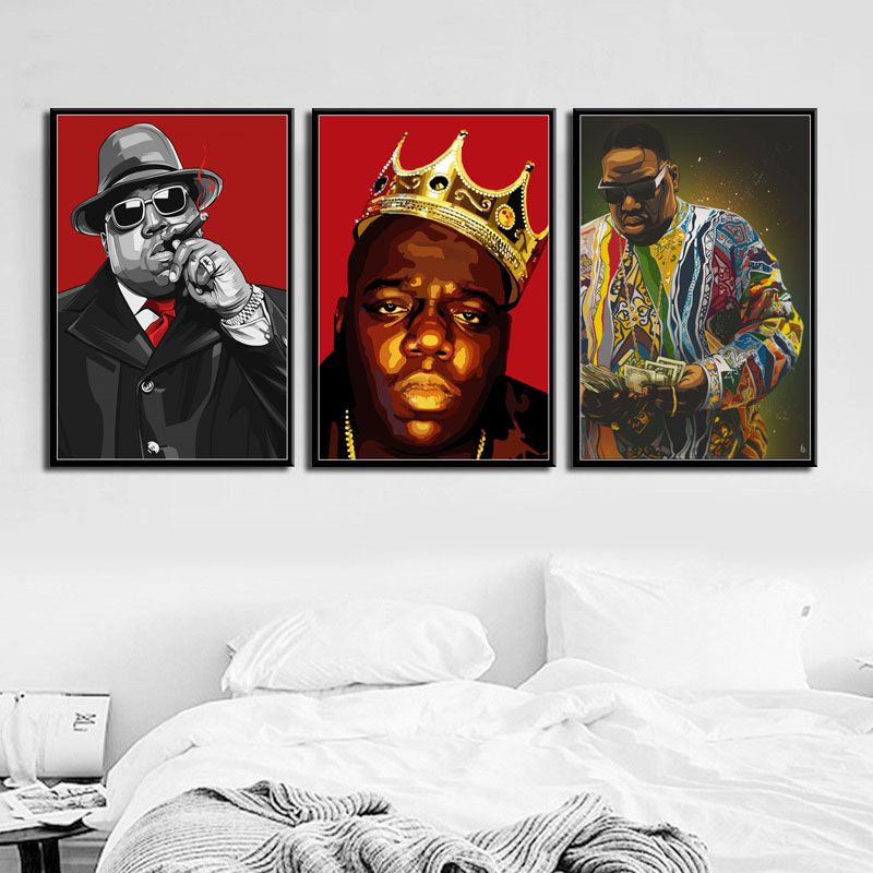 G156 Kunst dekor The Notorious B.I.G Biggie Smalls Hip Hop Gangsta Rap Musik Sänger Rapper Wand kunst Leinwand Malerei Seide Poster