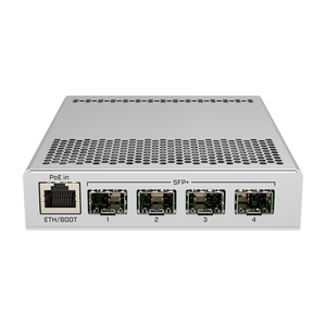 Commutateur géré MikroTik CRS304-4XG-IN 10G, 4x 10G RJ45, 1x 1G MGMT, sans ventilateur, RouterOS v7 W982 - Product Image 1