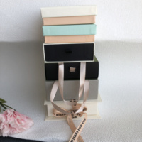 Boîte à bijoux en carton avec tiroir coulissant, collier, boucle d'oreille, bracelet, bague, emballage en papier cadeau personnalisé, avec logo