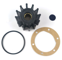 Hélice de pompe à eau de mer Kashiyama en néoprène/laiton à pales droites, revêtement en poudre, support OEM pour accessoires de bateaux