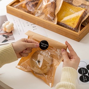 Borsa da imballaggio per Croissant in carta Kraft per imballaggio alimentare sacchetto di plastica trasparente termosaldatura per finestra - Product Image 5