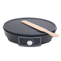 Crêpière électrique antiadhésive Aifa Premium 30 cm en acier argenté pour crêpes, roti, tortillas, blintzes, pancakes, gaufres, œufs, bacon