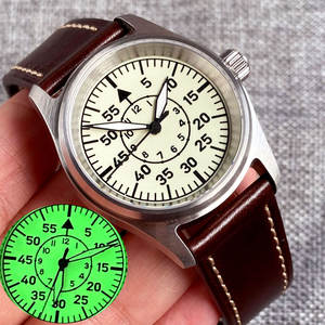 Vintage <span class=keywords><strong>Pilot</strong></span> Diver Watch S NH35 Movt Super Luminous Tandorio Reloj de pulsera mecánico Hombres Cierre plegable Montre Homme Sapphire - Product Image 3