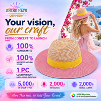 Chapeaux de paille pour femmes 2027 avec logo personnalisé, large bord décoratif, colorés, style sombrero, vente en gros, chapeau de soleil d'été pour la plage