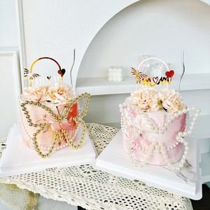 Décoration de gâteau Joyeux Anniversaire pour <span class=keywords><strong>Maman</strong></span> en Acrylique Or Rose, avec Perles et Papillons, pour Fête et Fournitures de Faveurs, Fête des Mères - Product Image 3