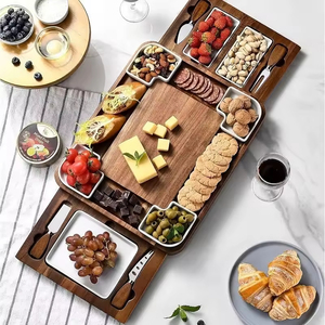 Nuevos Modelos de Tabla de Quesos Rectangular de Madera de Acacia y Juego de Cuchillos para Reuniones de Amigos - Product Image 2