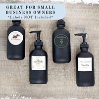 Bouteilles Distributrices en Verre Transparent avec Pompe pour Savon Liquide, Shampoing et Gel Douche, Forme Boston, 4oz, 8oz, 16oz, avec Logo Personnalisé
