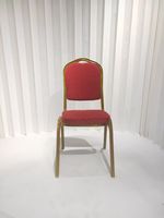 Chaise de banquet empilable rouge royal pour hôtel, chaises de salle à manger économiques pour la vente en gros, chaise de salle à manger moderne dorée pour salle de concert