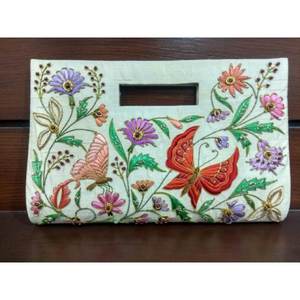 Mejor Venta de estilo de lujo señoras embrague moda-adelante Zari bordado semi-GEMA piedras perla cadena rebordear decoración cerradura - Product Image 3