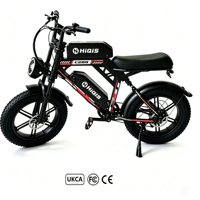 Vélo électrique HiQiS C200 Pro avec pneus larges, faible MOQ, vente en gros, stock entrepôt UE/US, double batterie 35Ah 48V, longue autonomie