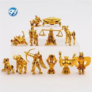 Objet World <span class=keywords><strong>Tour</strong></span> Ver Model Toys Gold Saint Cloth 12 pc/set PVC Unisex Anime Figurines wared of China and Japan Ganyuan - Product Image 5