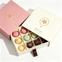 Boîte cadeau en chocolat personnalisée avec ruban, boîte rigide de qualité alimentaire pour bonbons, pâtisserie, vente en gros