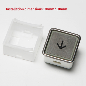 Pièces d'ascenseur en gros HT-RSA Plaques de caractères carrées en acier inoxydable Bouton poussoir d'ascenseur 24V - Product Image 2