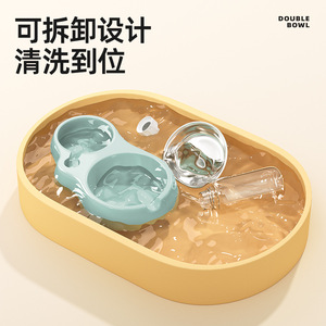 Double Bowl Pet <b>Feeder</b> With Automatic Water Refill For <b>Cats</b> And Dogs - Product Image 4