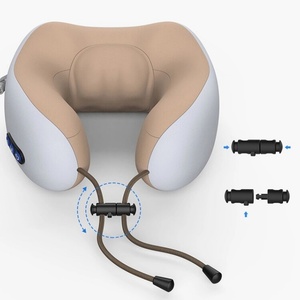 Almohada Masajeadora Eléctrica Inalámbrica para Cuello en Forma de U, Masajeador Portátil Multifuncional para Hombros, para Uso en Exteriores, Hogar, Auto y Viajes, Masajeador Relajante - Product Image 6