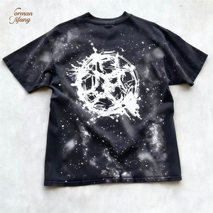 เสื้อยืดผู้ชายสั่งทำพิเศษ ผ้าฝ้าย <span class=keywords><strong>100</strong></span>% ตกแต่งด้วยลายดาวระยิบระยับ สไตล์ฮิปฮอป สีสันสามารถปรับแต่งได้ เสื้อแฟชั่นแนวสตรีท - Product Image 1