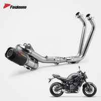 Prix de gros usine Forsound - Système d'échappement complet en fibre de carbone Intact-GPs Shorty Muffler pour Yamaha MT07 2014-2026