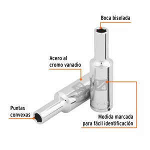 Douille longue BOX 6 1/4'', 6 points, entraînement 3/8'', TRUPER - Product Image 2