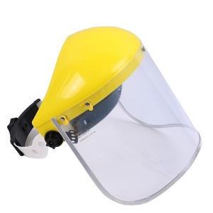 Pelindung wajah transparan, dipasang di kepala Anti cipratan wajah penuh keselamatan pelindung wajah plastik PC dengan Visor transparan - Product Image 2