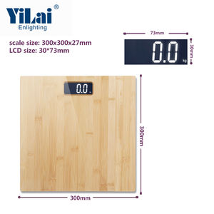 Regali personalizzati bilancia pesapersone per bagno 15mm bilancia per piattaforma personale in bambù naturale Kg/lb/st - Product Image 4