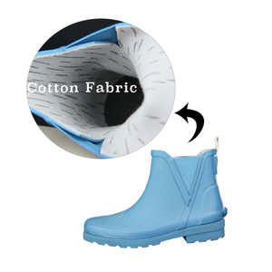 Scarpe da pioggia corte personalizzate in gomma alla caviglia <span class=keywords><strong>con</strong></span> stivali Chelsea impermeabili da donna <span class=keywords><strong>con</strong></span> <span class=keywords><strong>elastico</strong></span> Anti-scivolo per tutte le stagioni - Product Image 4