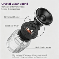 Haut-parleur compact portable sans fil pour appareil audio, avec subwoofer, conception anti-poussière, autonomie de 5 à 10 heures, son surround 3D et basses puissantes