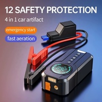 Nouveau compresseur d'air portable 12V certifié CE pour voiture, 6000mAh, jauge de pression numérique ABS, moniteur de pression des pneus, gonflage d'urgence
