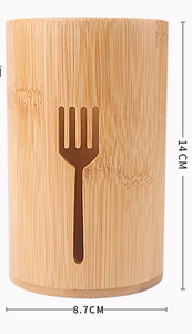 Porta posate da cucina <span class=keywords><strong>Organizer</strong></span> portateria per stoviglie di bambù contenitore contenitore forchette cucchiai coltelli <span class=keywords><strong>Organizer</strong></span> utensili di bambù - Product Image 5