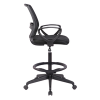 Chaise de bureau pivotante de direction en tissu à dossier haut, réglable en hauteur, en maille blanche/noire, certifiée TUV/BIFMA, de la marque Kabel Factory OEM.