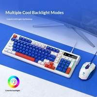 TF610 Gaming Keyboard Mouse Set Wired USB 3600 DPI Illuminated Backlit 98 Keys Ergonomic Design in Stock