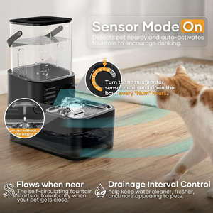Sewage Separation Smart Chargeable Plastic Pet <b>Water</b> Fountain Filterless Cat Drinking <b>Dispenser</b> Self-Filling Eco-Friendly - Product Image 6