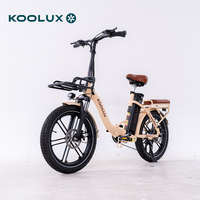 Vélo électrique pliable KOOLUX X16 pour adultes, pneus larges, 48V 250W, Fatbike hybride, vélo électrique de ville, entrepôt UE